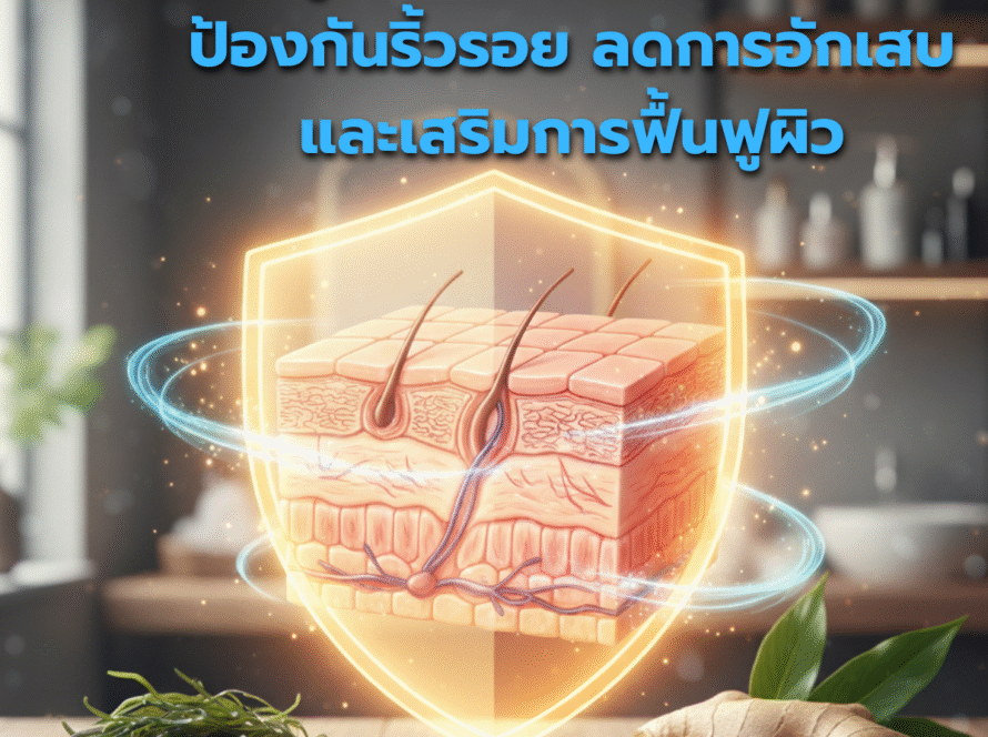 ฟูคอยแดนกับผิวหนัง ป้องกันริ้วรอย ลดการอักเสบ และเสริมการฟื้นฟูผิว