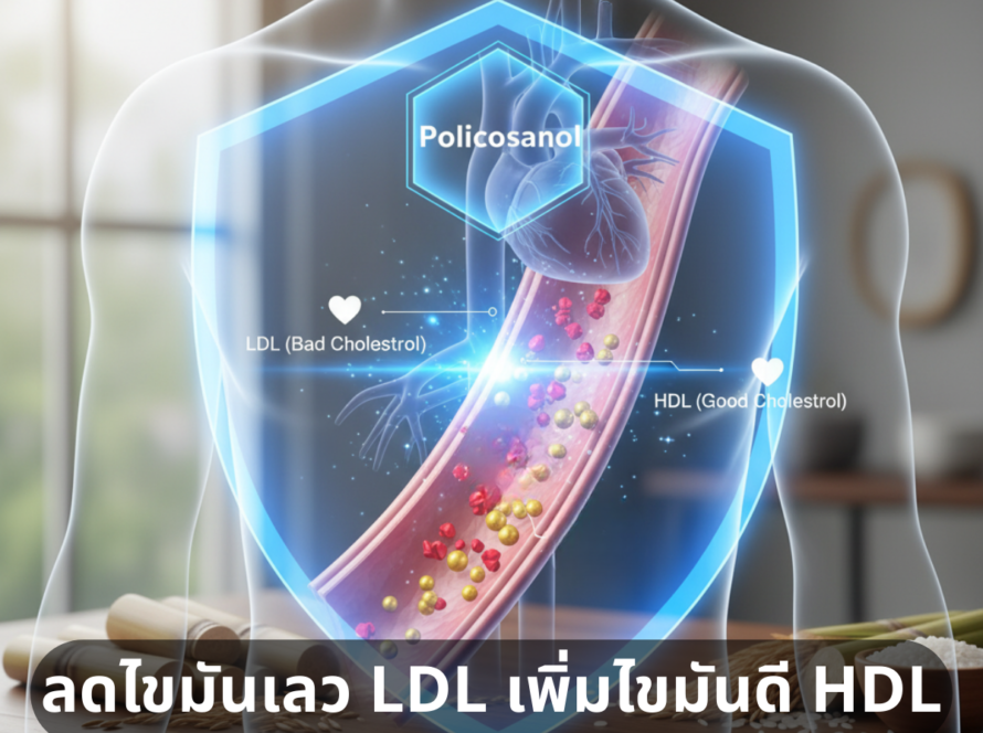 ลดไขมันเลว LDL เพิ่มไขมันดี HDL ด้วย Policosanol